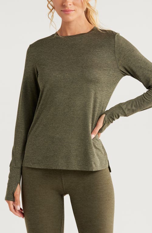 Zella Liana Restore Soft Lite Long Sleeve T-shirt In Green