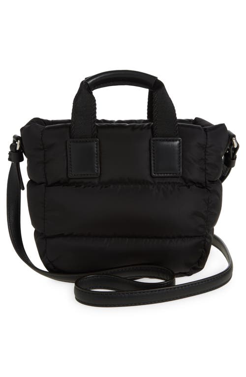 Shop Moncler Micro Caradoc Puffer Crossbody Tote In Black