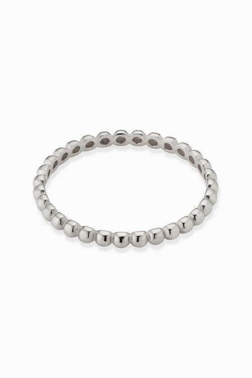 Oradina Women's 14k White Gold Have A Ball Stack Ring In White Gold
