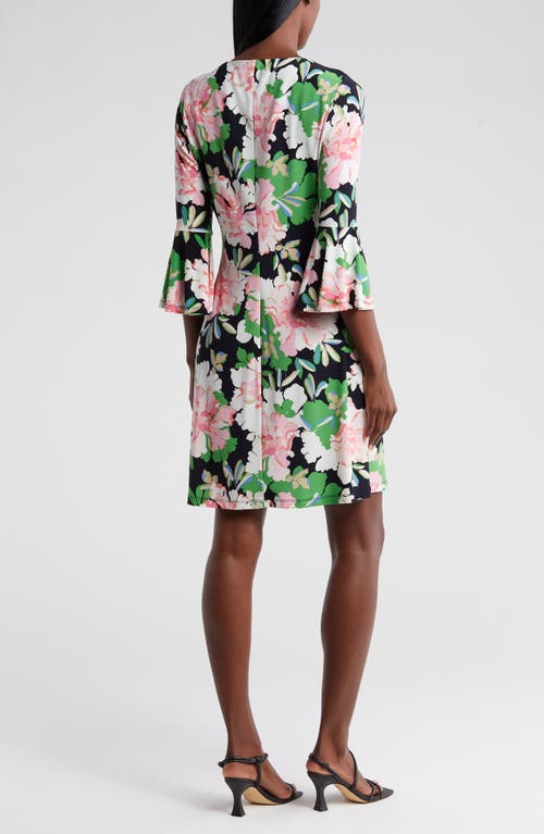 Shop Tommy Hilfiger Isla Floral Jersey Bell Sleeve Dress In Ivory/bloom