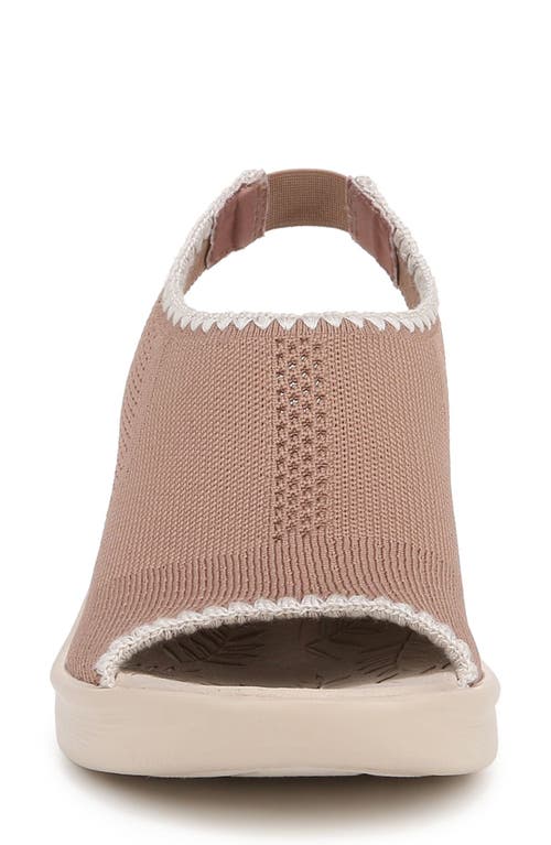 Shop Bzees Sicily Slingback Wedge Sandal In Brown Fabric