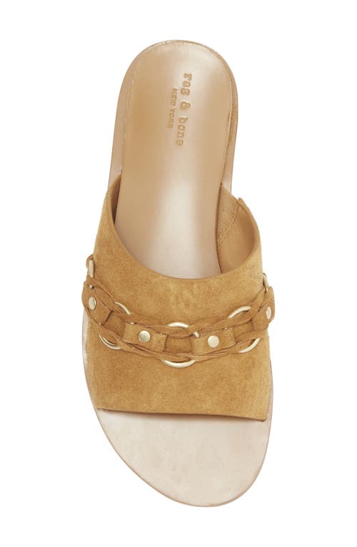 Rag & Bone Beau Chain Slide Sandal In Tobaccosd