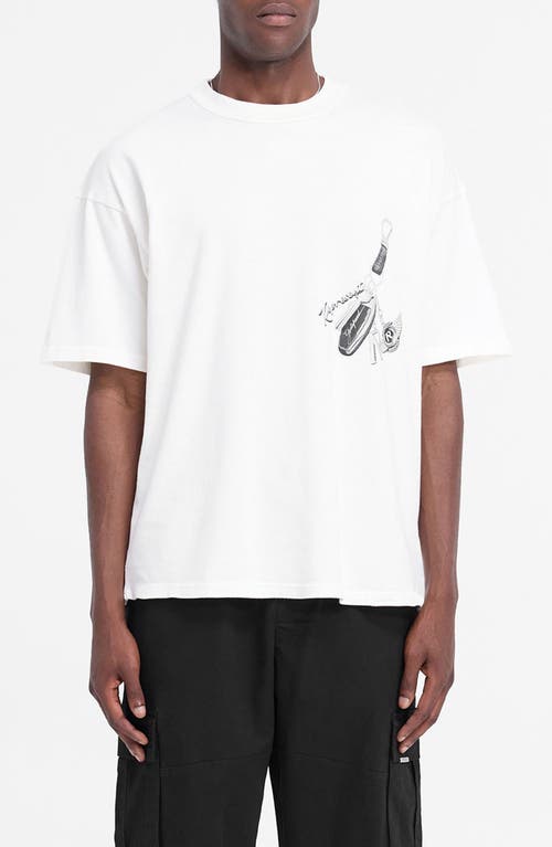 Shop Represent Keys To The Club Oversize Graphic T-shirt In Flat White