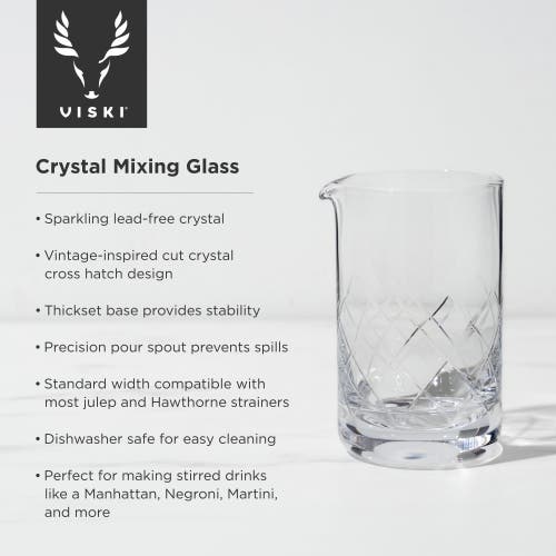 Viski Professional Crystal Mixing Glass In Clear
