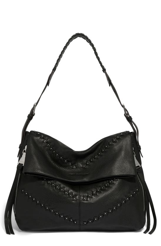 Aimee Kestenberg Bali Double Entry Leather Hobo In Black Chevron | ModeSens