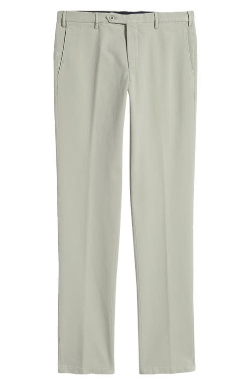 Stretch Lyocell & Cotton Casual Pants in Khaki
