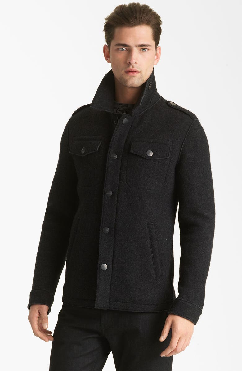 Armani Collezioni Boiled Wool Military Jacket | Nordstrom