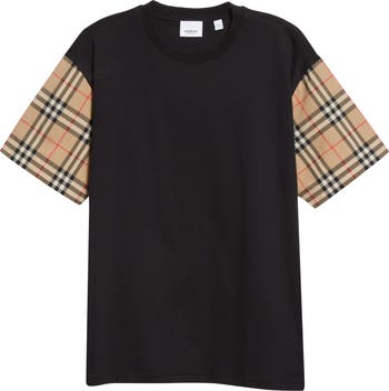 Burberry Carrick Check Sleeve Oversize Cotton T-Shirt | Nordstrom