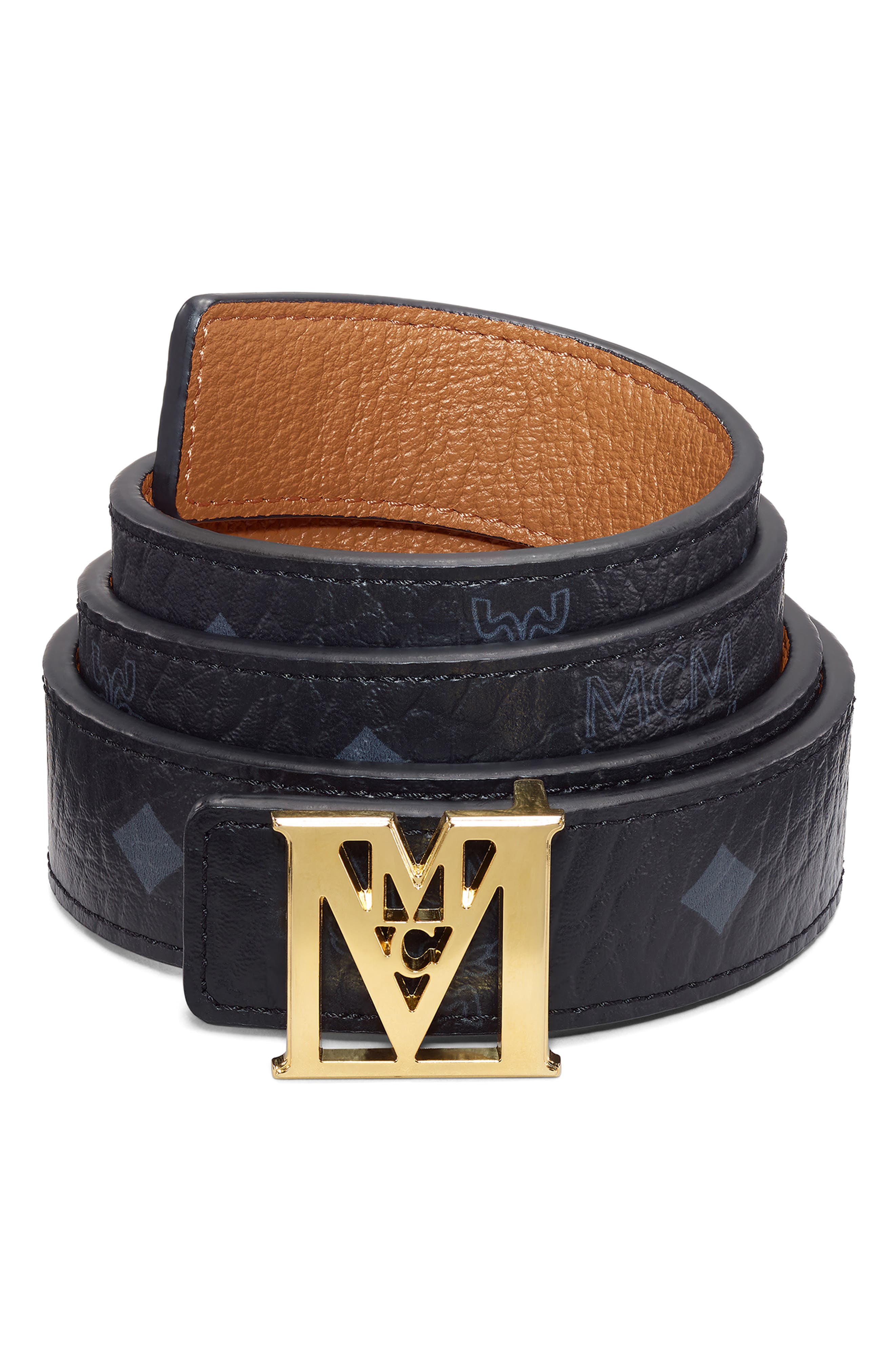 black gold mcm belt