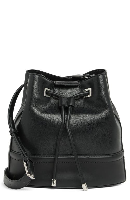 Shop Calvin Klein Ash Bucket Bag In Black/silver