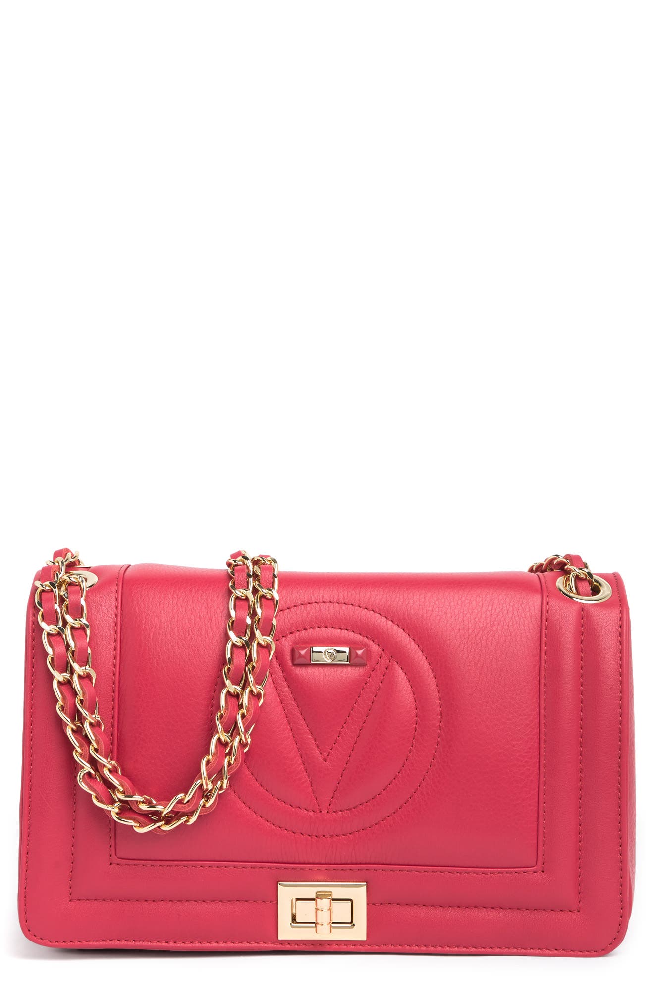 Valentino By Mario Valentino Alice Quilted Logo Chain Shoulder Bag In ...