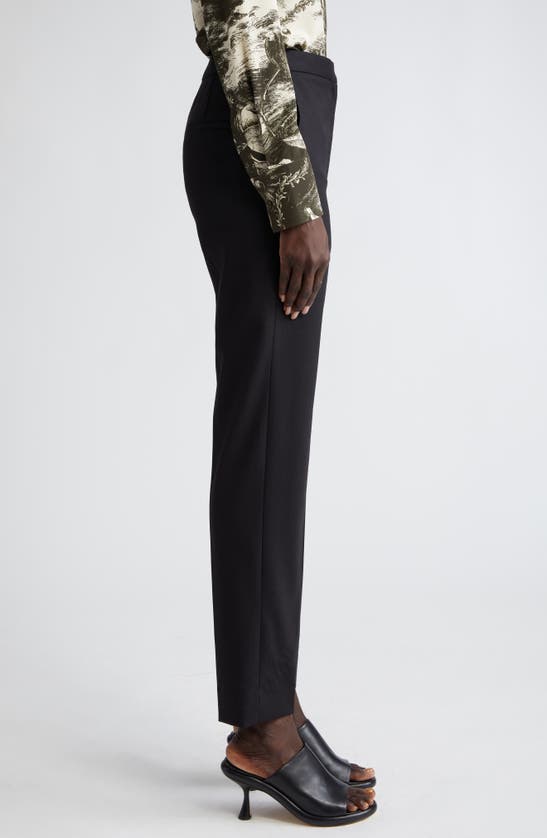 Shop Jason Wu Collection High Waist Pintuck Virgin Wool Blend Pants In Black