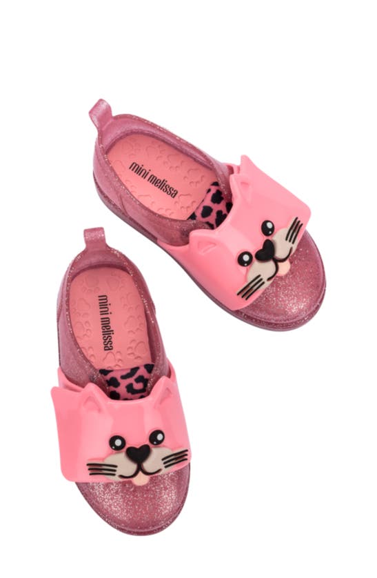 Melissa Kids' Mini Jelly Pop Safari Sneaker In Pink Glitter