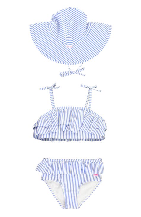 2-piece Bodysuit Dress and Sun Hat Set - White/Sophie la girafe - Kids