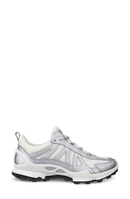 Shop Ecco Biom® C-trail Sneaker In Silver Metallic/ White