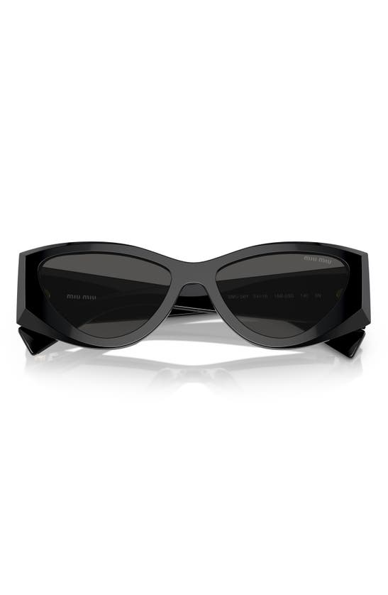 Shop Miu Miu 54mm Angular Cat Eye Sunglasses In Black