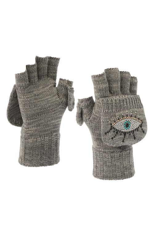 KURT GEIGER KURT GEIGER LONDON EVIL EYE CONVERTIBLE CRYSTAL EMBELLISHED MITTENS