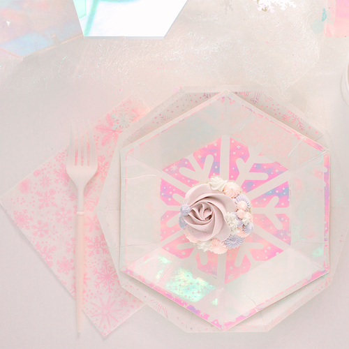 Shop Daydream Society Christmas Themed Party Packages In Frosted Iridescent Snowflakes