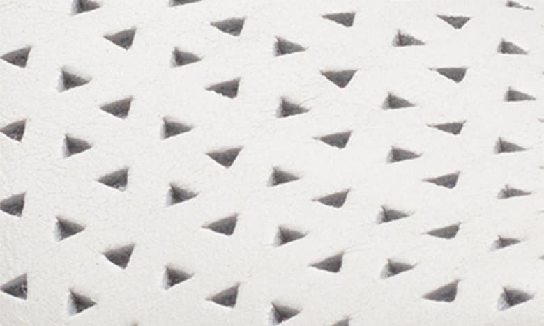 Clarks Elaina Ruby Laser Cut Espadrille Flat In White Leather