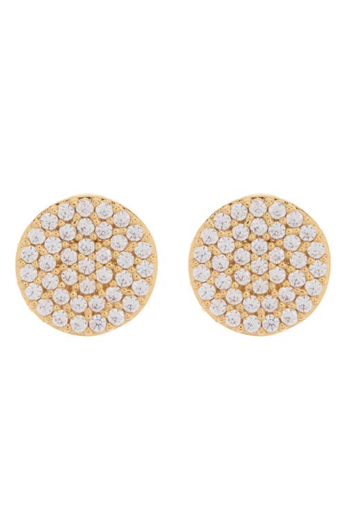 NADRI NADRI CZ PAVÉ DISC STUD EARRINGS 