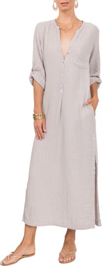 Cotton clearance gauze caftan