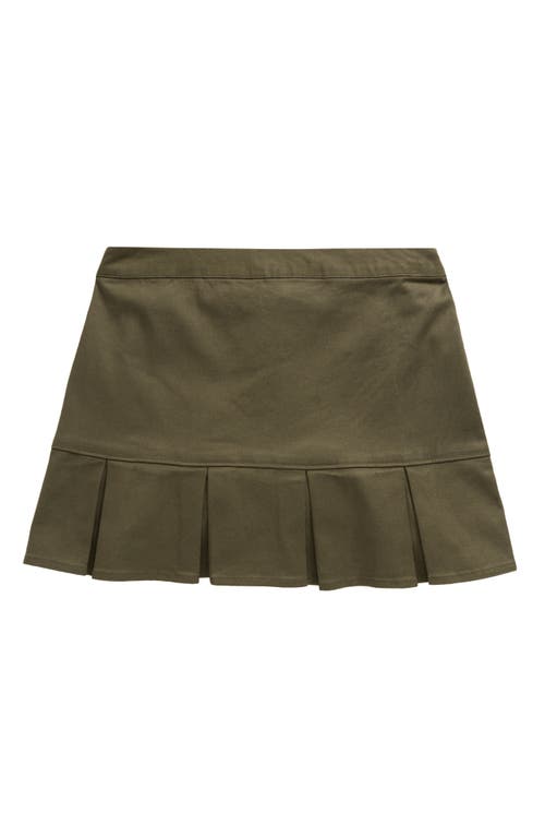 Shop Treasure & Bond Kids' Pleated Skort In Olive Sarma