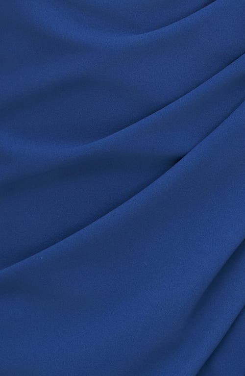 Js Collections Rosette Detail Mermaid Gown In Blue Quartz