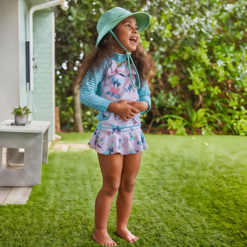 Uv Skinz 2pc Long Sleeve Sunny Swim Set In Butterfly Ballet