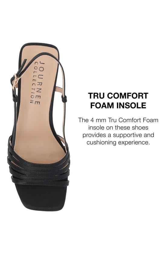 Journee Collection Shayana Block Heel Slingback Sandal In Black