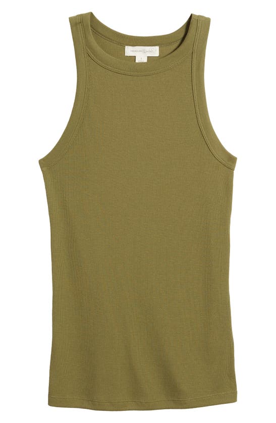 Treasure And Bond Rib Tank In Olive Moss Modesens 4683