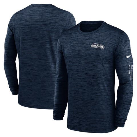 Carolina Panthers Nike Wordmark Long Sleeve Heritage Hoodie - Dark Grey  Heather / Tidal Blue / Black - Mens