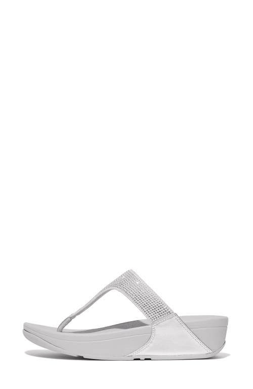 Shop Fitflop Lulu Embellished Flip Flop In Silver