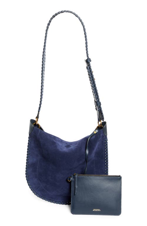 Isabel Marant Oskan Xo Capsule Suede Shoulder Bag In Midnight