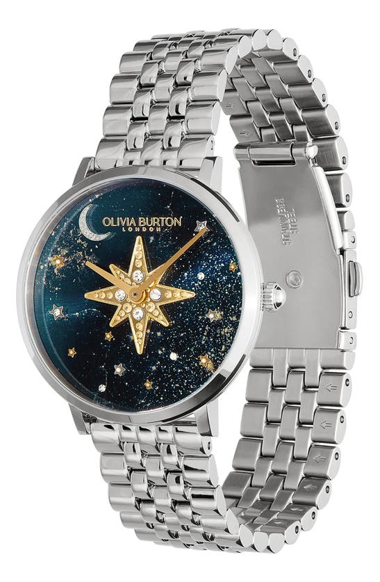 Olivia Burton Celestial Nova Bracelet Watch, 35mm In Blue