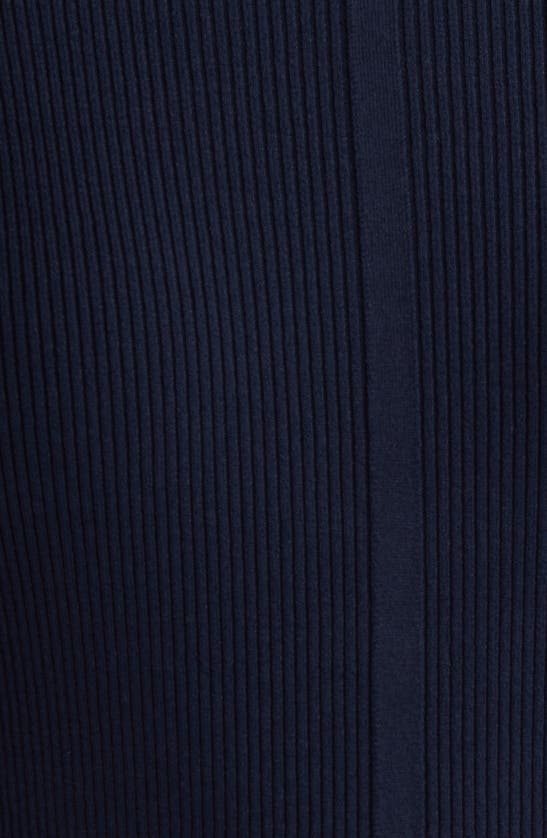 Shop Hugo Boss Boss Fadrid Rib & Pleated Midi A-line Dress In Sky Captain