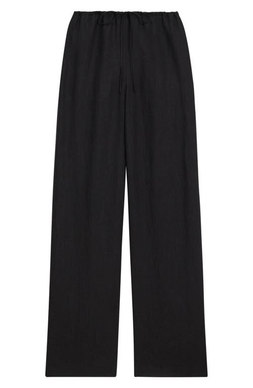 Shop Theory Hemp Drawstring Pants In Black