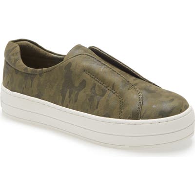 Jslides Heidi Platform Slip-On Sneaker- Green