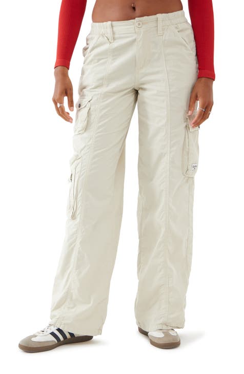 ASOS DESIGN soft oversized cargo pants with belt in ecru