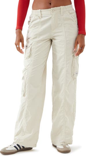 High Waist Wide Leg Baggy Y2k Cargo Pants Pockets Solid - Temu