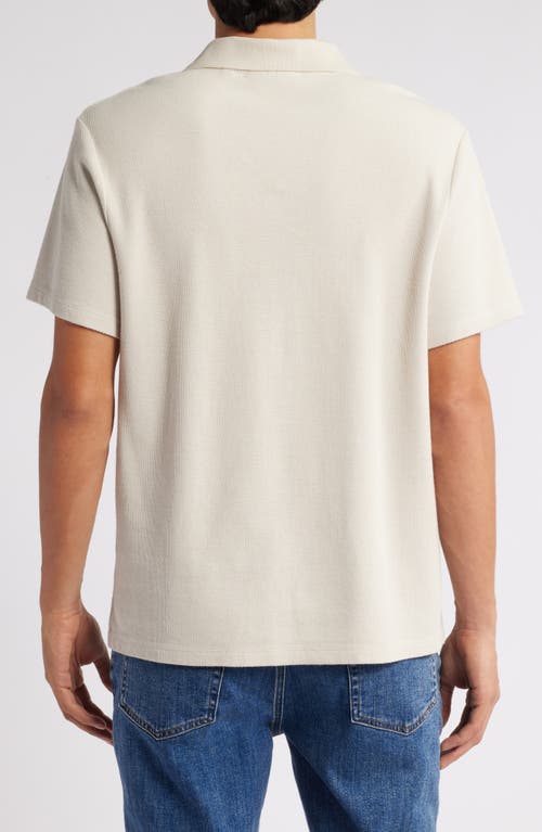 Frame Jacquard Polo In Light Khaki