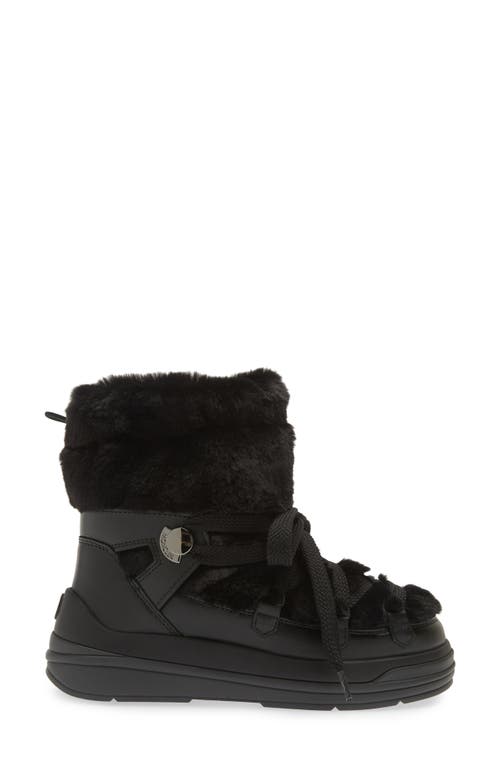 Moncler Insolux Faux Fur Trim Snow Boot In Black
