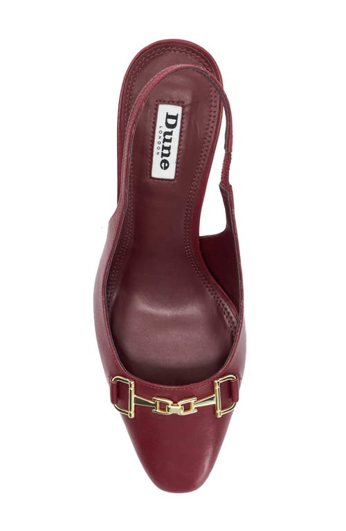 Shop Dune London Detailed Slingback Pump In Dark Red