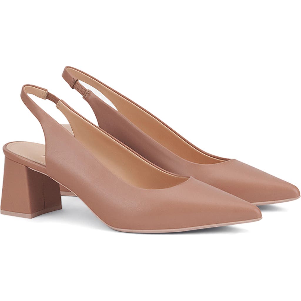 Agl Attilio Giusti Leombruni Agl Dodi Slingback Pointed Toe Pump In Tanny