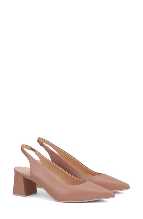 AGL Dodi Slingback Pointed Toe Pump in Tanny