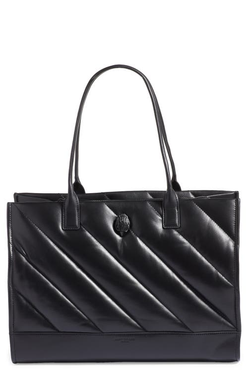 Shop Kurt Geiger London Soho Quilted Shopper Tote In Black