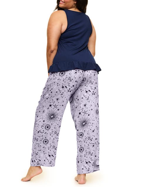 Adore Me Aerys Pajama Tank & Pants Set In Novelty Purple