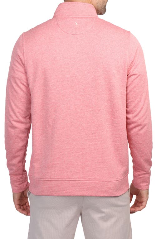 Tailorbyrd Luxe Performance Fleece Quarter Zip Pullover In Chili Red