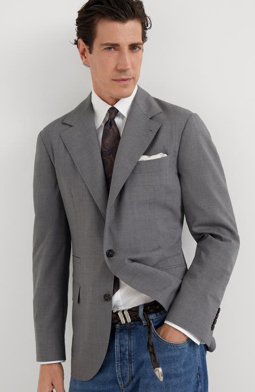 Shop Brunello Cucinelli Deconstructed Blazer In Grey