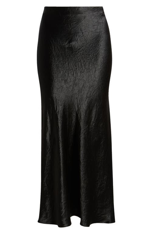 Shop Hugo Boss Boss Vesatie Bias Cut Satin Maxi Skirt In Black