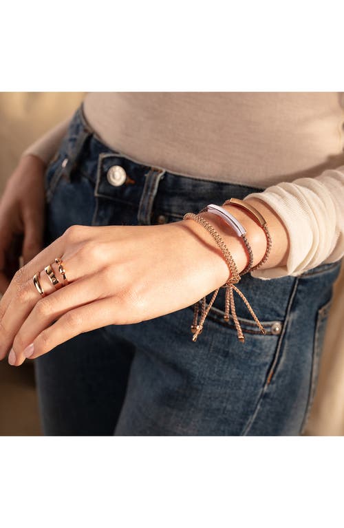 Monica Vinader Linear Engravable Friendship Bracelet In Silver/black